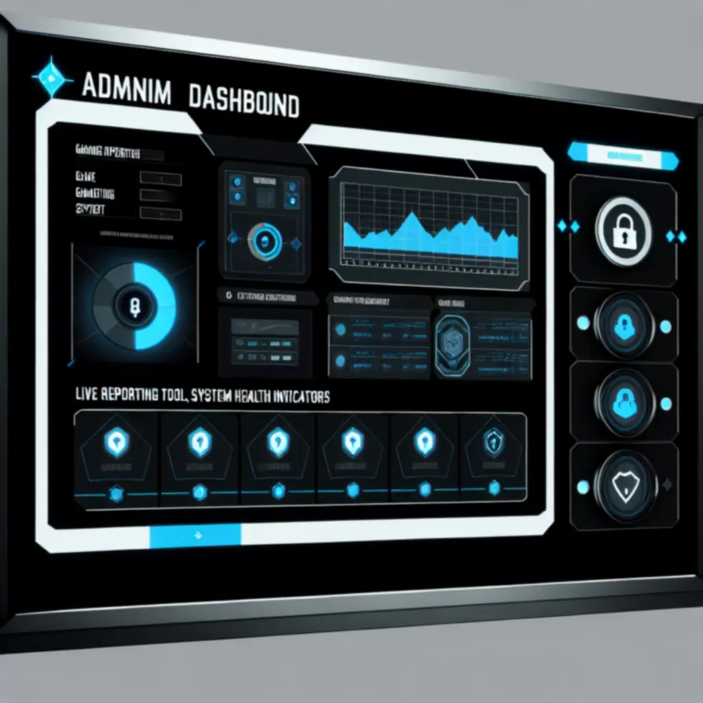 Administracyjny pulpit nawigacyjny back office Gaming System Labs