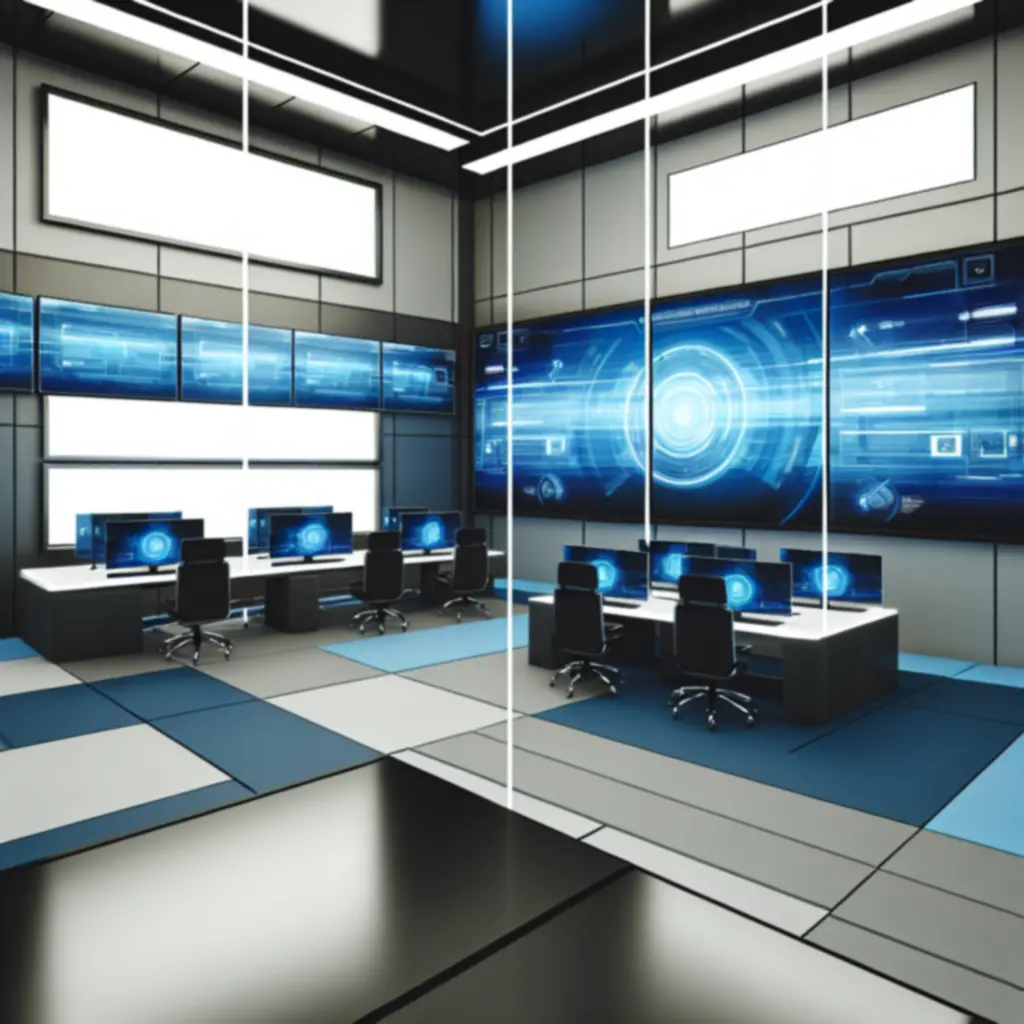 Interfejs nowej platformy Gaming System Labs na tle centrum danych