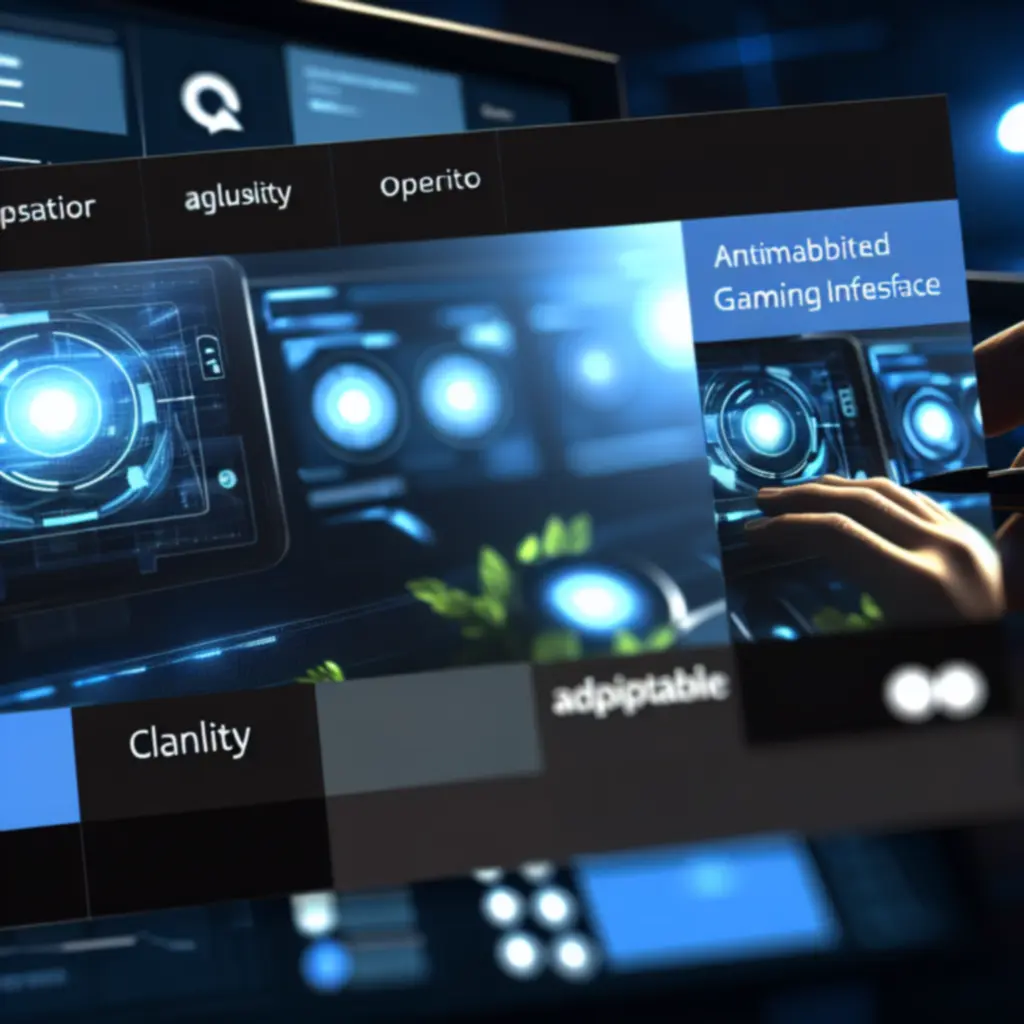 Nowoczesny interfejs użytkownika prezentujący doświadczenie gracza i operatora